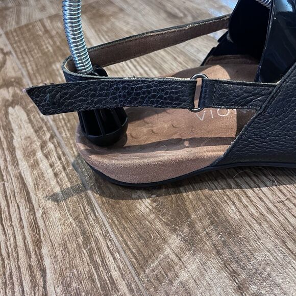 Vionic Eira Sandals Women's Black 8.5 Strappy Woven Pebble Leather Comfortable - Picture 5 of 14